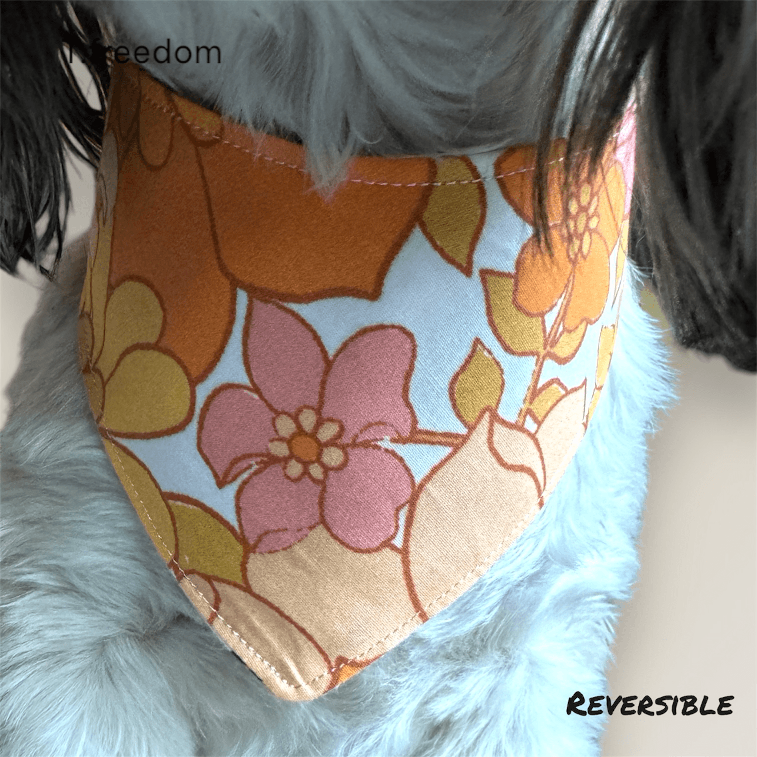 Flower Power And Honey Hour Reversible Dog Bandana gallery image