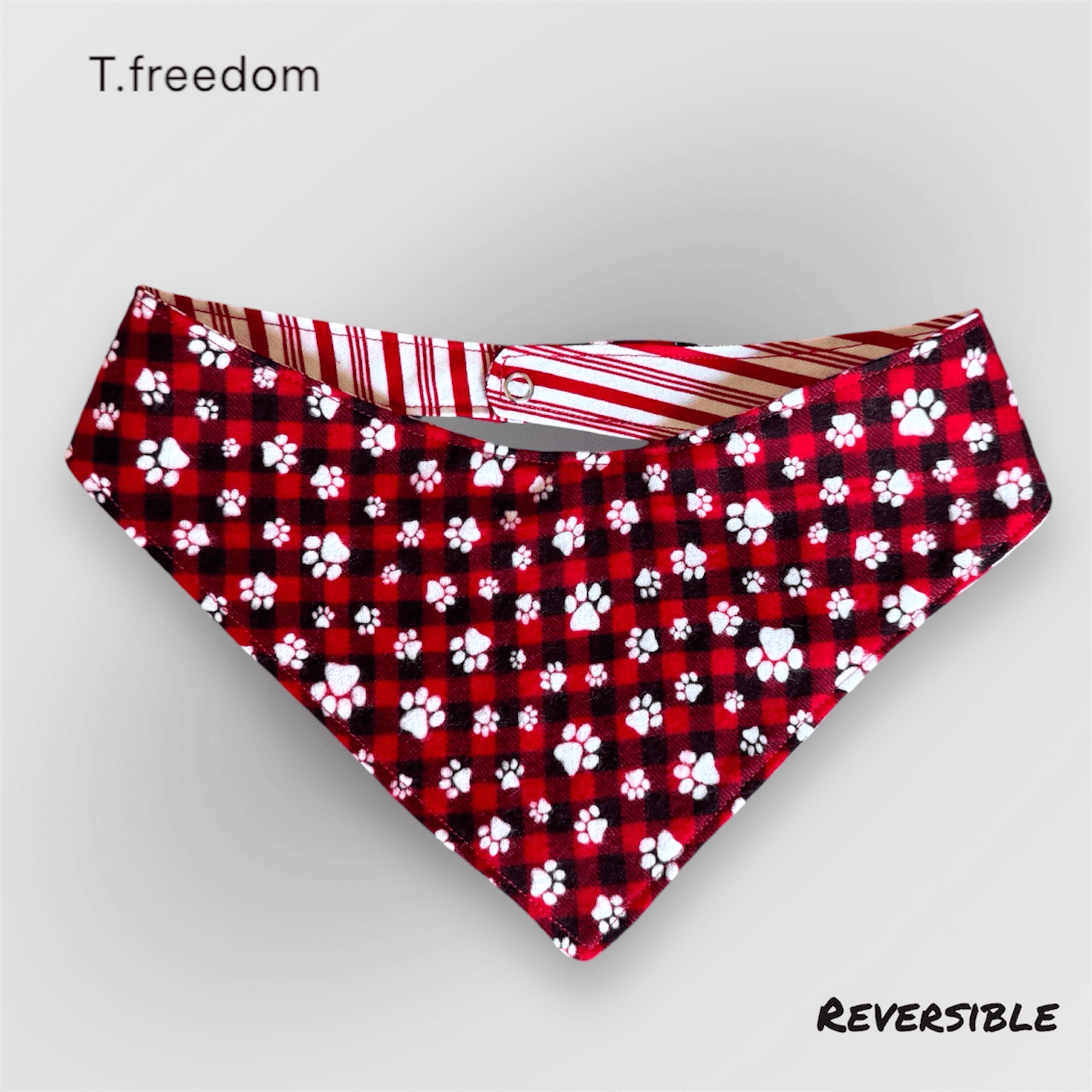 Peppermint Plaid Dog Bandana