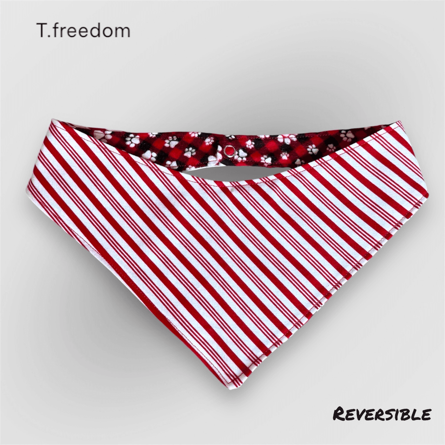 Peppermint Plaid Dog Bandana gallery image