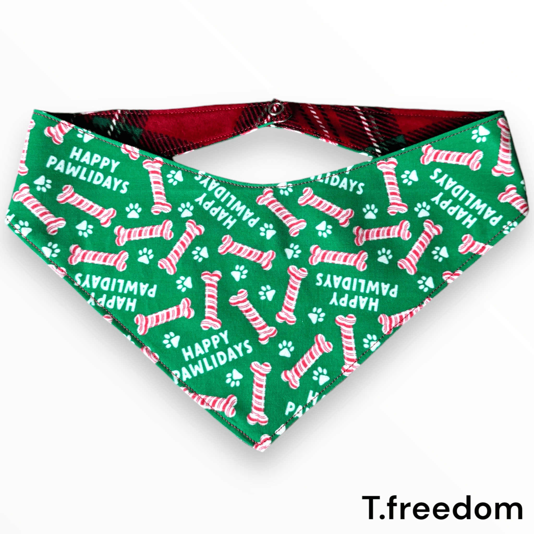 Happy PAWLIDAYS Dog Bandana