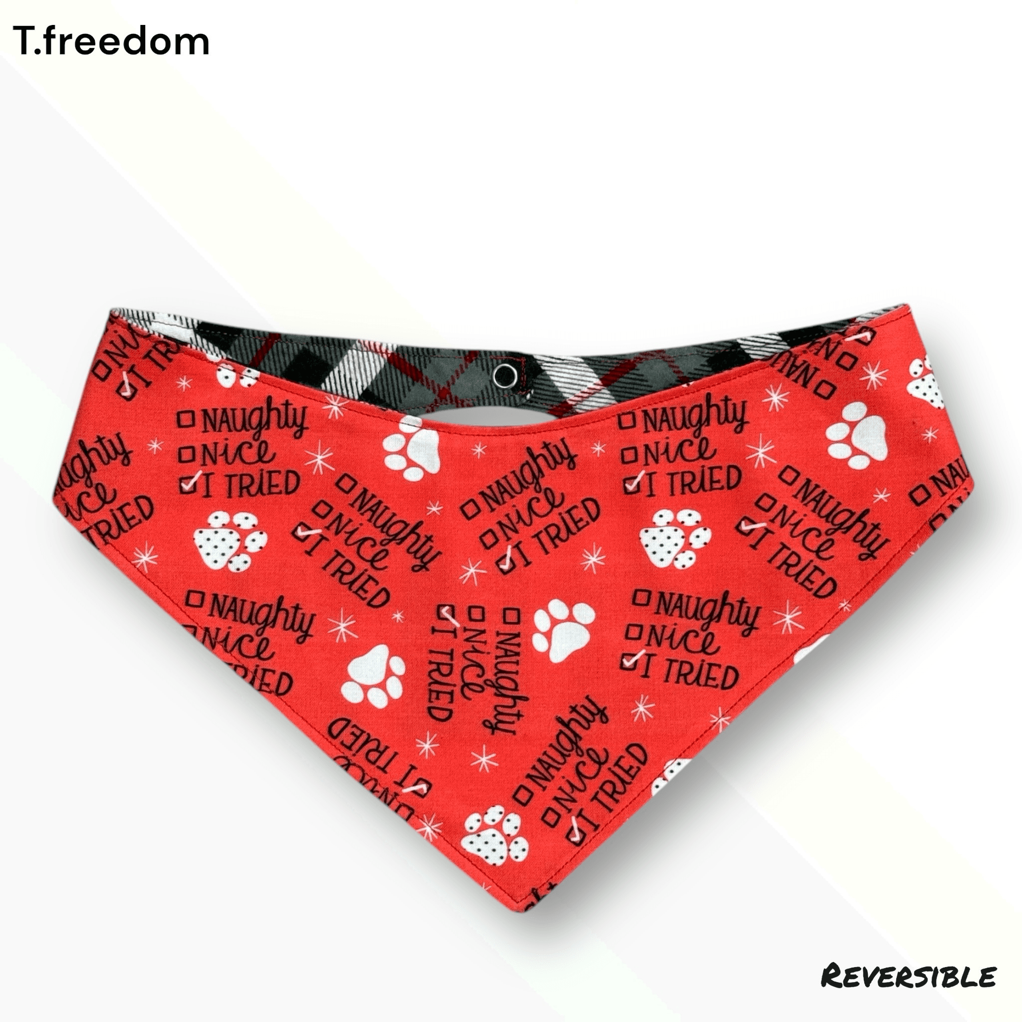 Santa Paws Checklist Dog Bandana gallery image