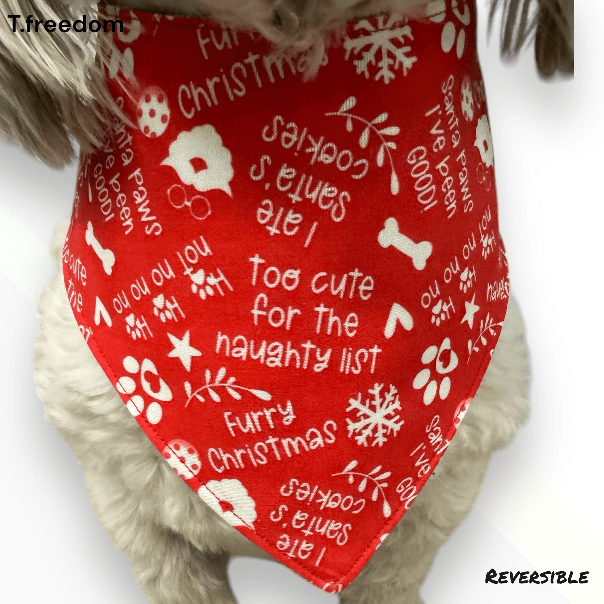 Santa’s Little Rascal Dog Bandana gallery image