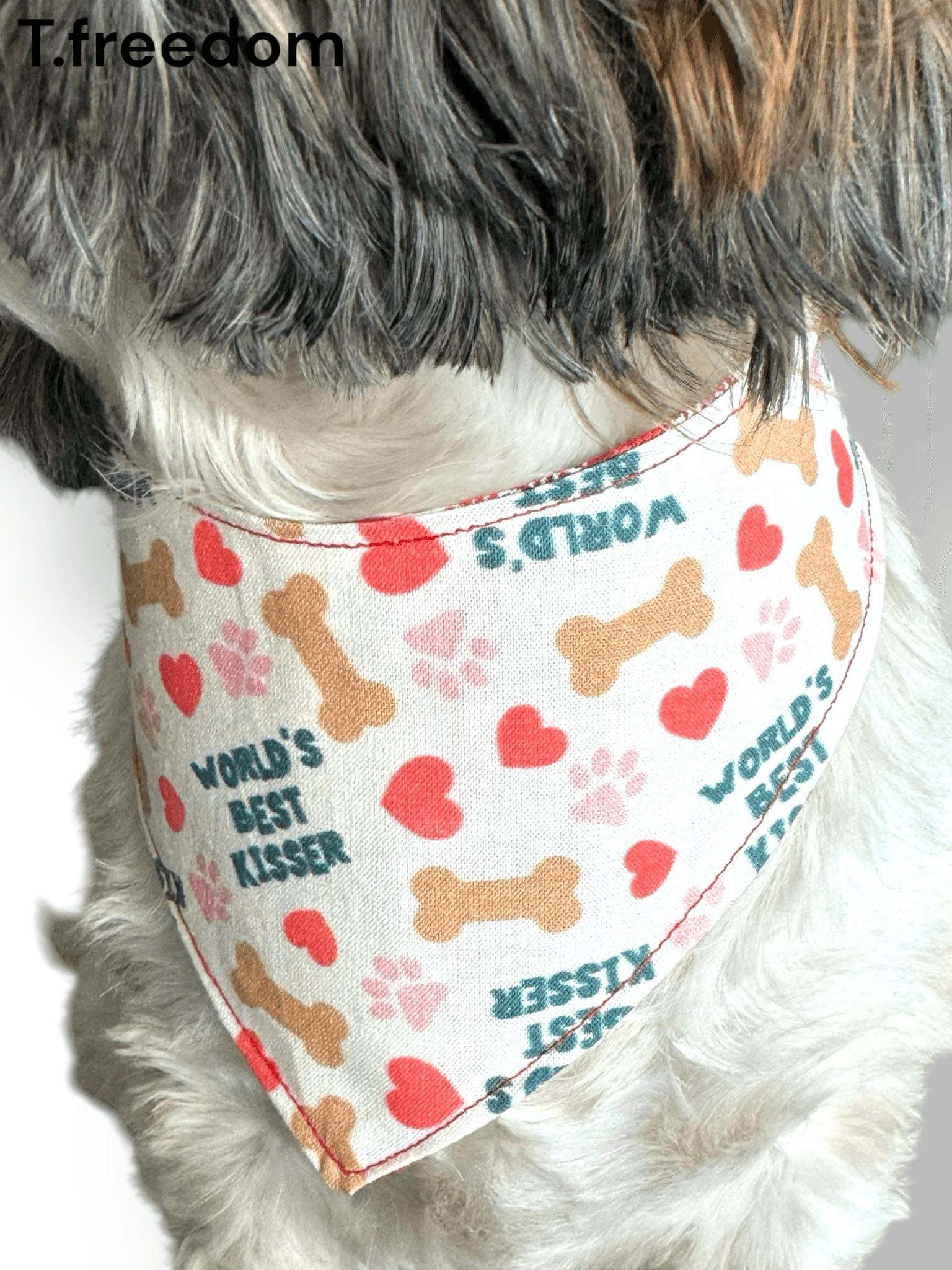 Smooches & Snuggles Dog Bandana gallery image
