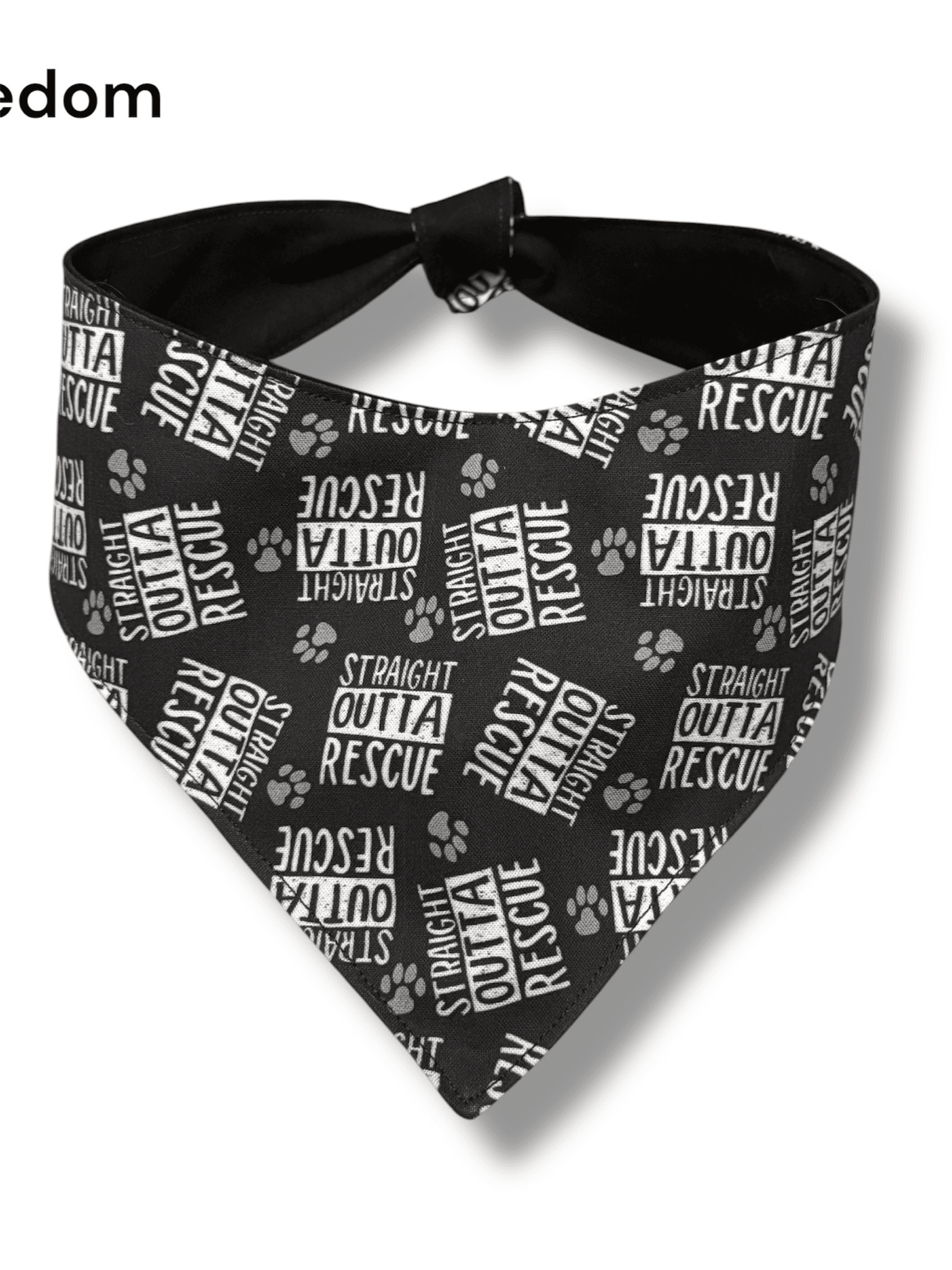 Straight Out Of Rescue Reversible Dog Bandana