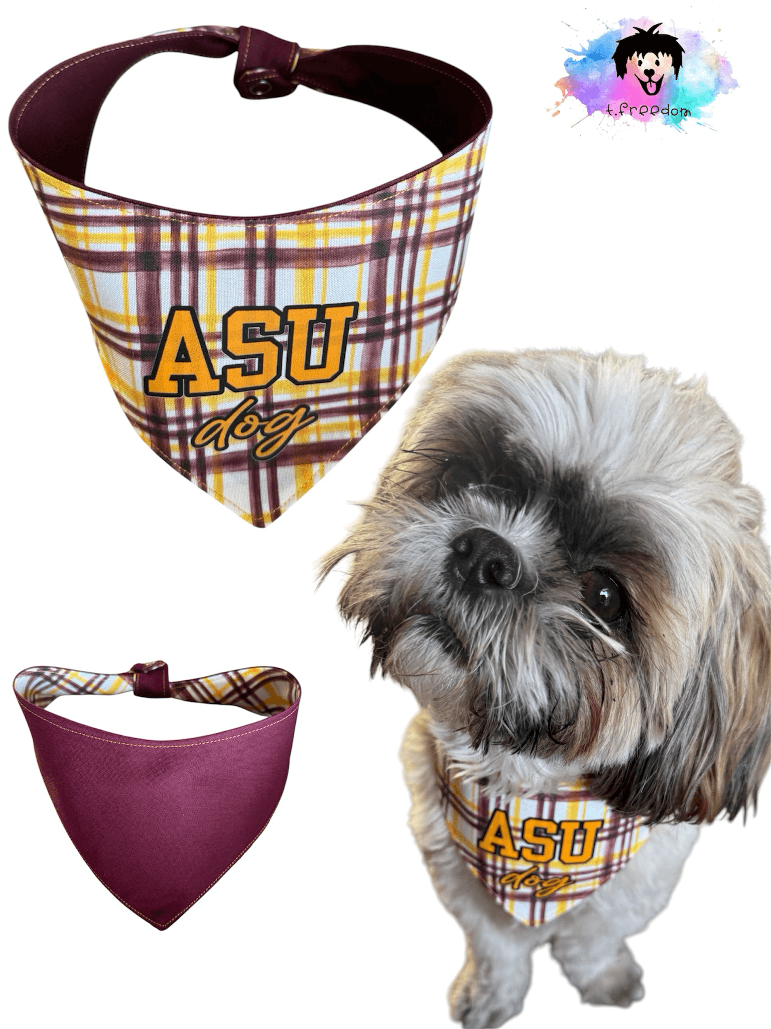 ASU Dog Reversible Dog Bandana gallery image