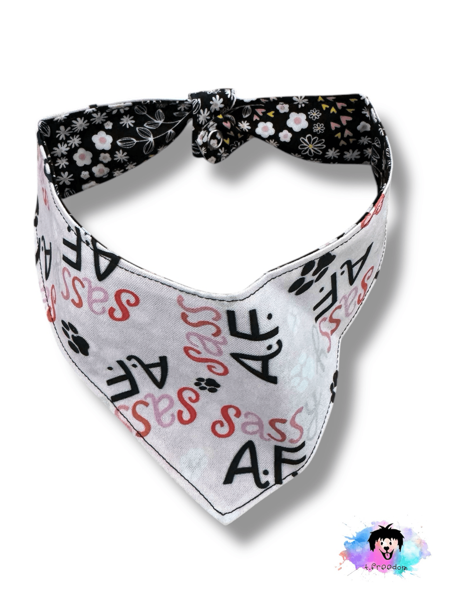 Floral Sassy Reversible Dog Bandana