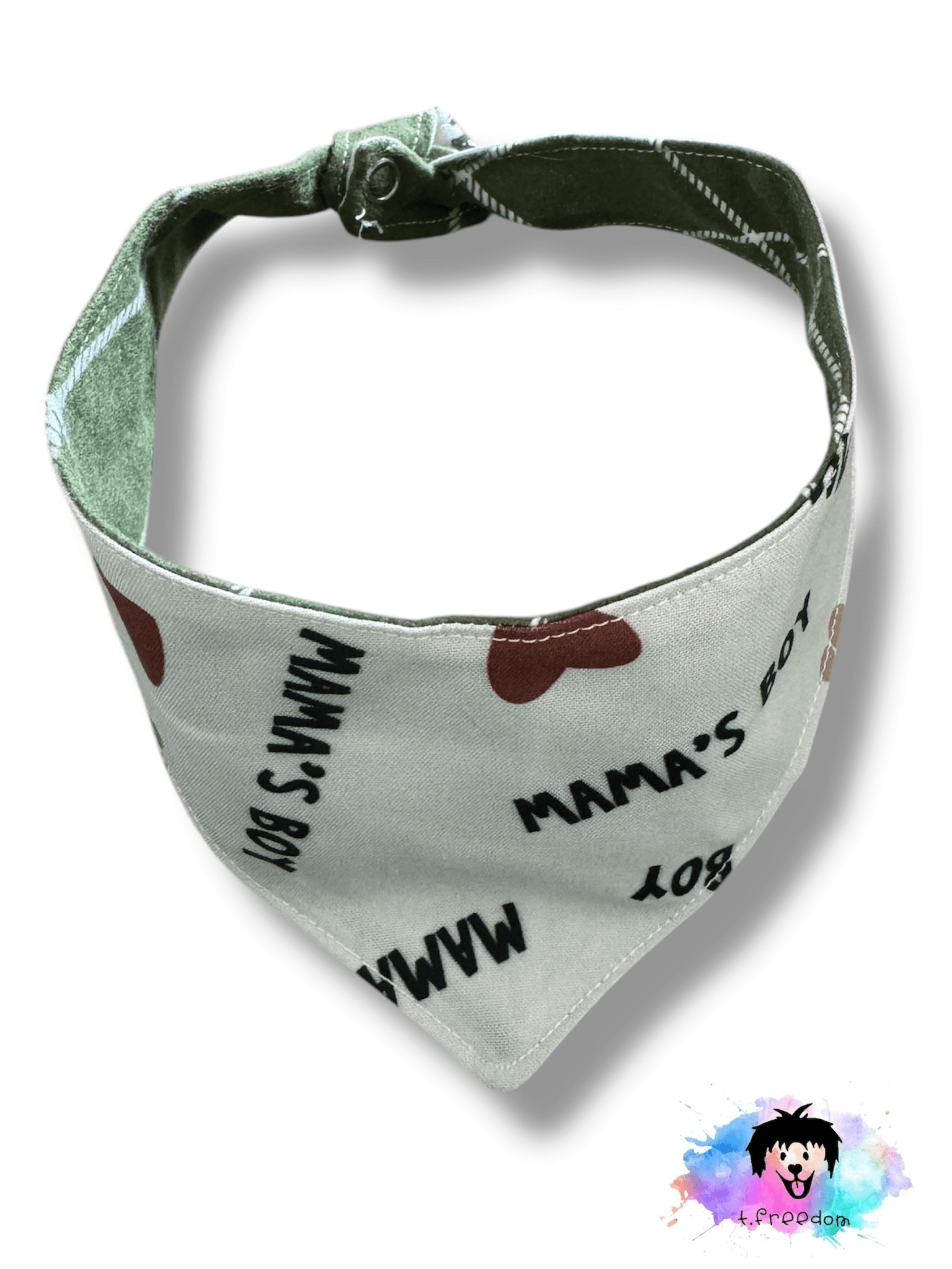 Mama’s Boy Plaid Dog Bandana