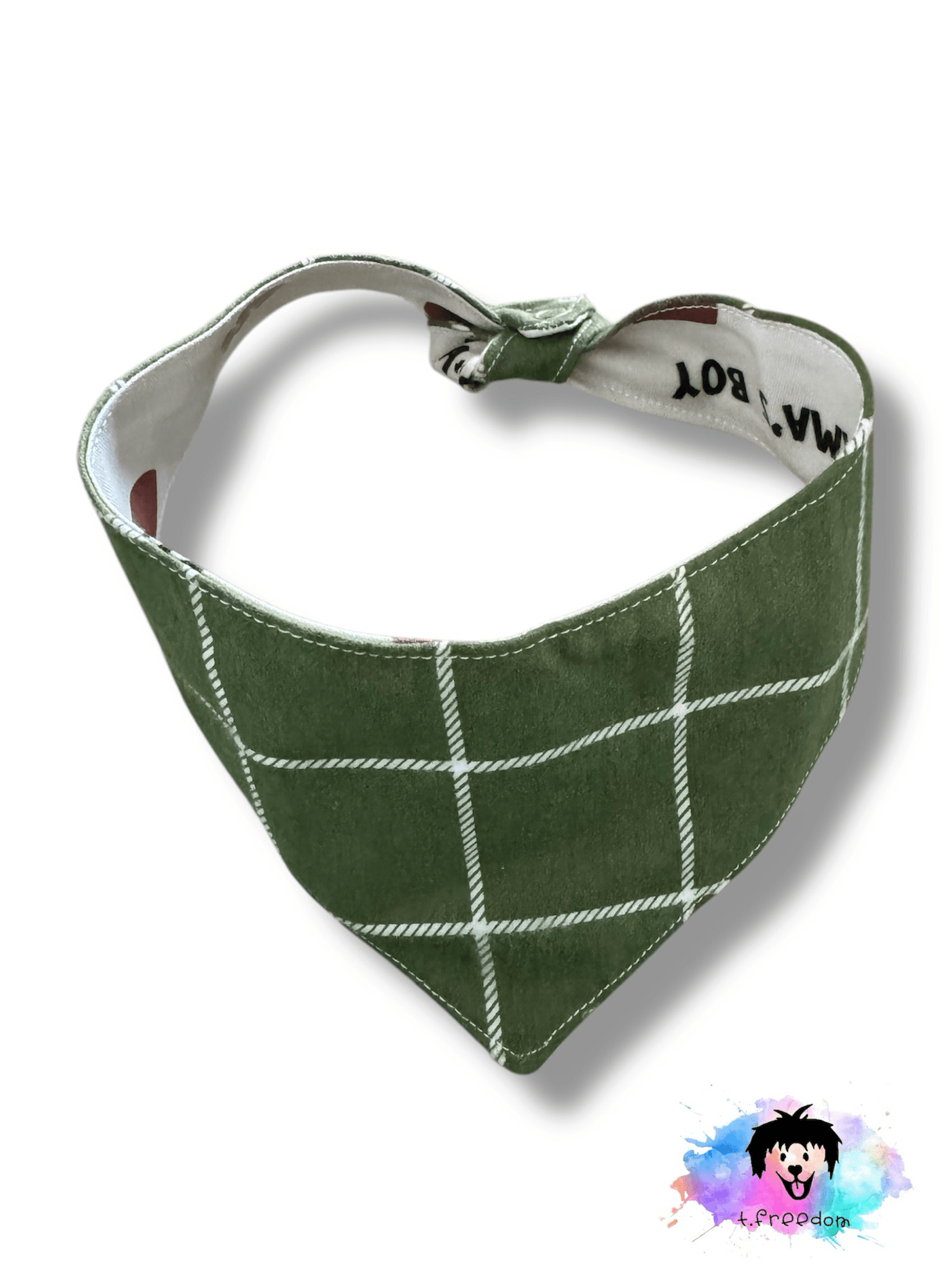 Mama’s Boy Plaid Dog Bandana gallery image