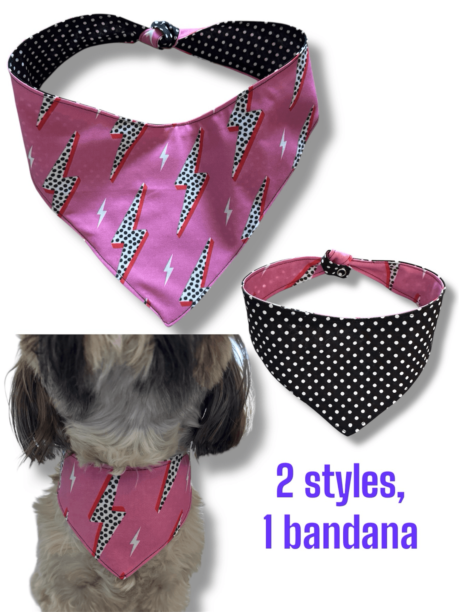 The Ziggy Pupdust Reversible Dog Bandana gallery image