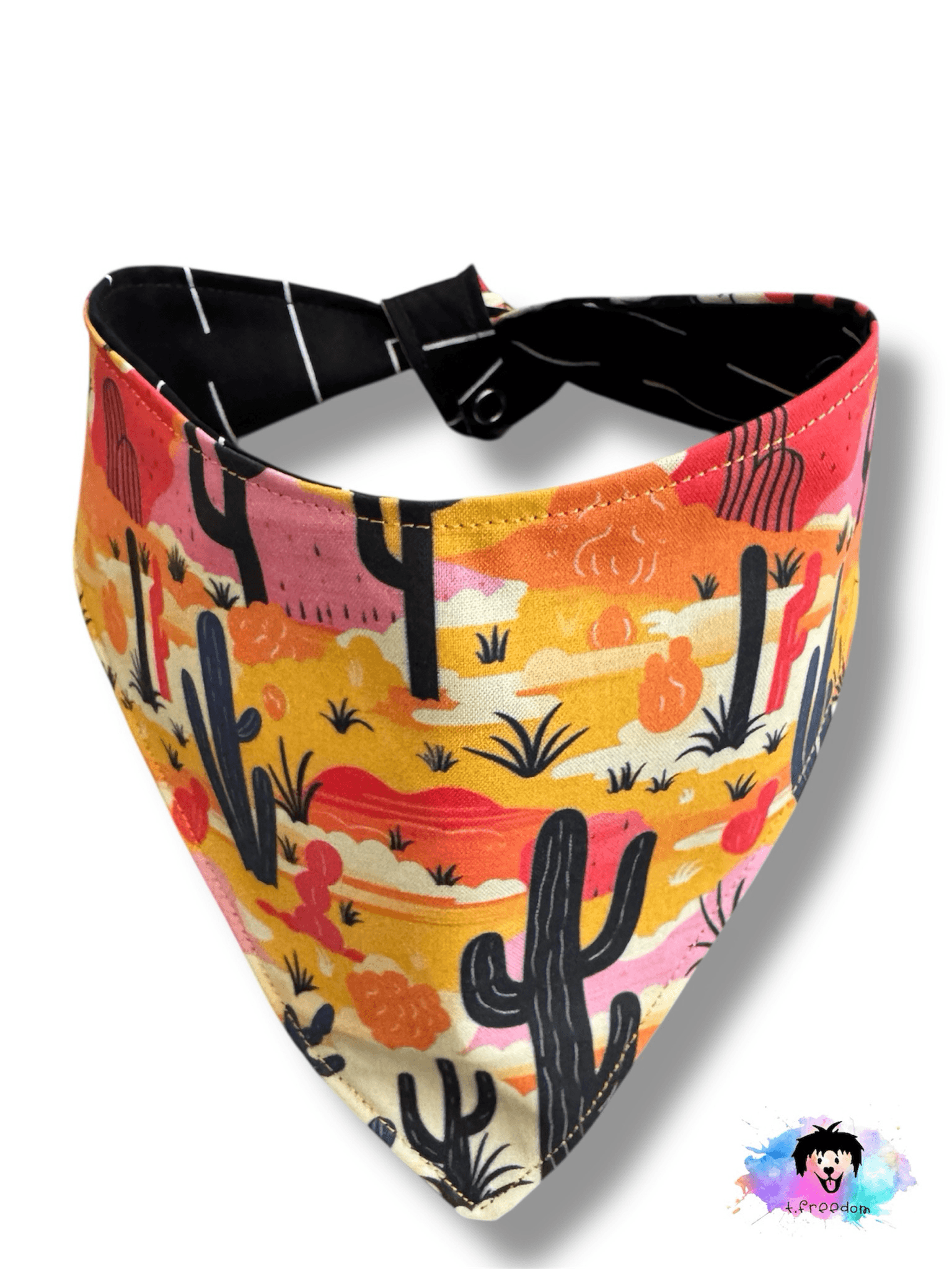 Cactus Glow Up Reversible Dog Bandana gallery image